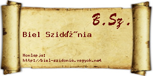 Biel Szidónia névjegykártya